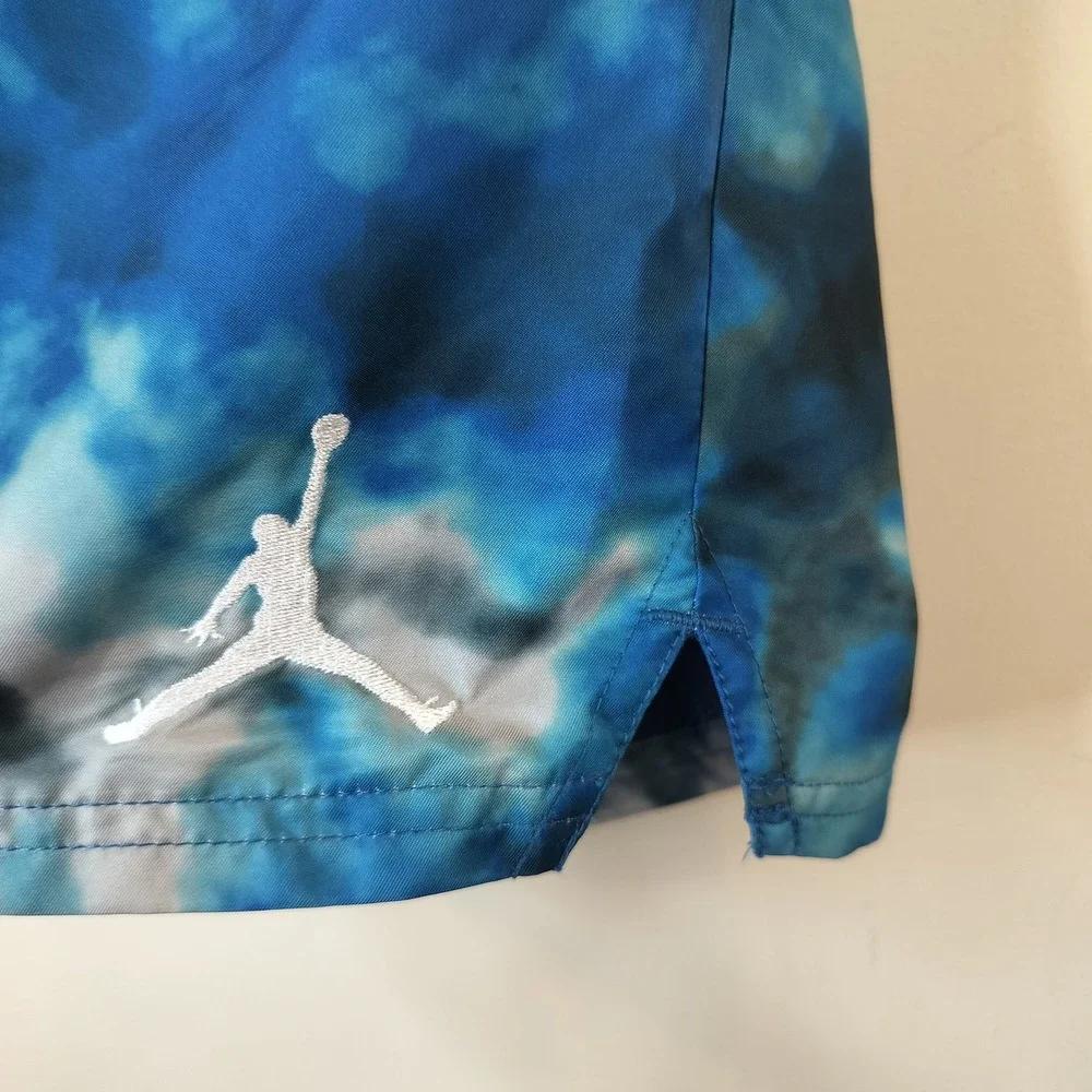 Air Jordan Swim Trunks Shorts Boys Medium 10-12 Tie Dye Blue